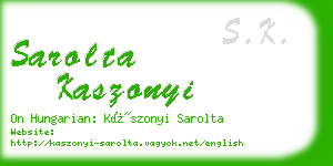 sarolta kaszonyi business card